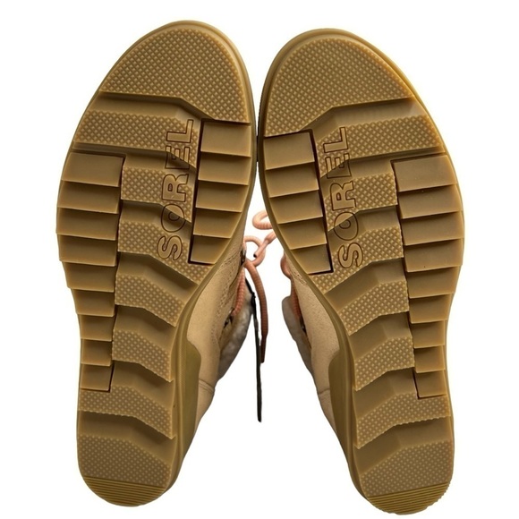 Sorel Evie Cozy Lace Wedge Boot Ceramic Paradox Pink Size 10 NEW - Picture 12 of 15